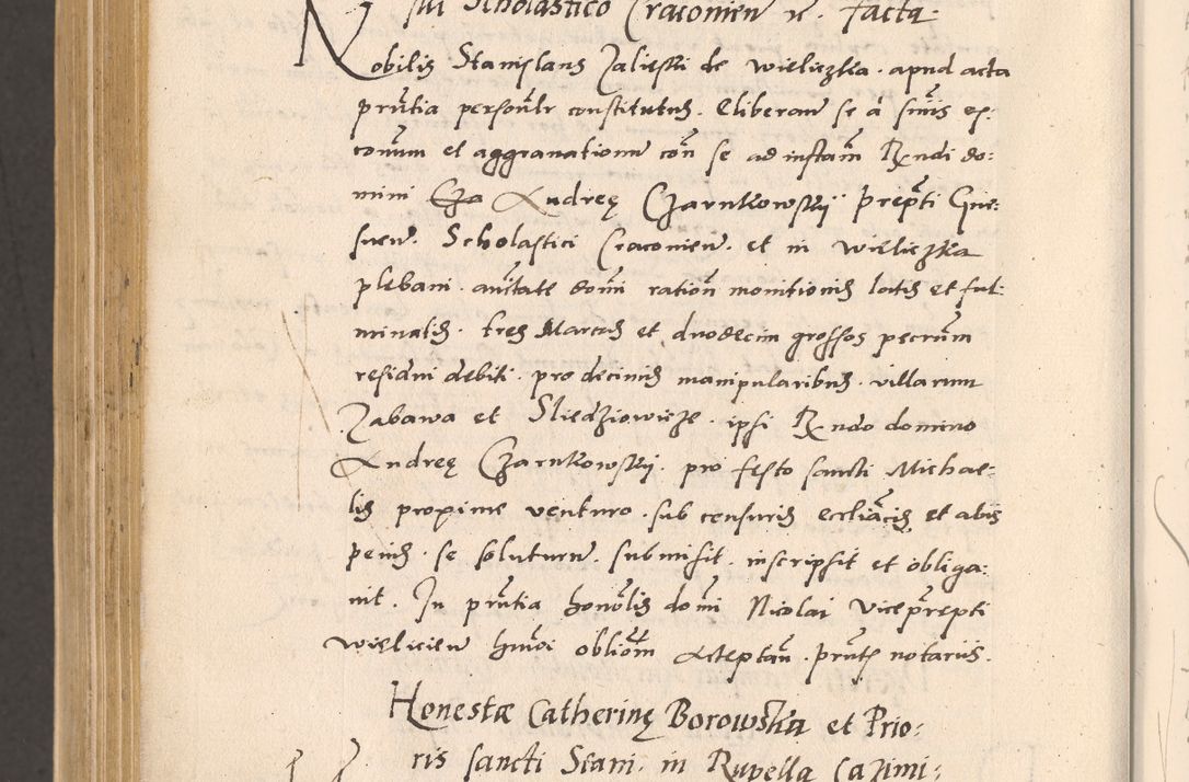Zdjęcie nr 1058 dla obiektu archiwalnego: Acta actorum, sententiarum diffinitivarum coram reverendo domino Petro Miscowski canonico et in spiritualibus vicario generali Cracoviensi ad annum Domini Mᵐᵘᵐ DXLVIᵗᵘᵐ, cuius indictio est quarta, pontificatus sanctissimi in Christo patris et domini nostri domini Pauli divina providencia pape tercii, a die tercia mensis Novembris, annus duodecimus (sic!) feliciter continuantur