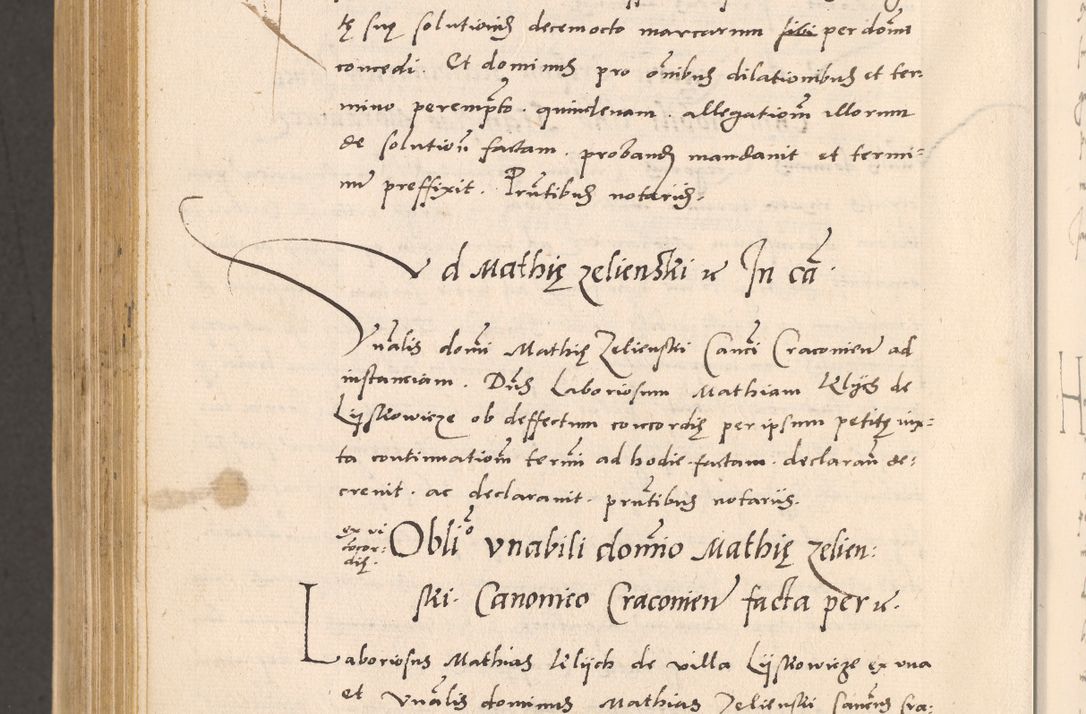 Zdjęcie nr 1054 dla obiektu archiwalnego: Acta actorum, sententiarum diffinitivarum coram reverendo domino Petro Miscowski canonico et in spiritualibus vicario generali Cracoviensi ad annum Domini Mᵐᵘᵐ DXLVIᵗᵘᵐ, cuius indictio est quarta, pontificatus sanctissimi in Christo patris et domini nostri domini Pauli divina providencia pape tercii, a die tercia mensis Novembris, annus duodecimus (sic!) feliciter continuantur