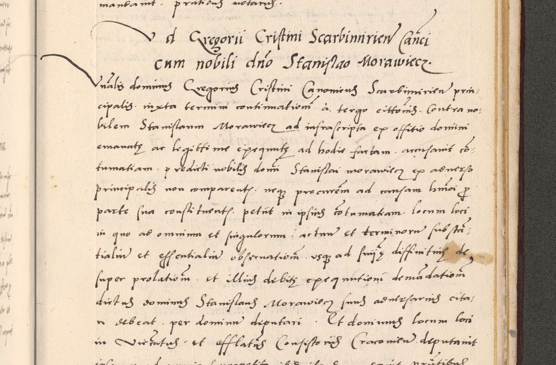Zdjęcie nr 1053 dla obiektu archiwalnego: Acta actorum, sententiarum diffinitivarum coram reverendo domino Petro Miscowski canonico et in spiritualibus vicario generali Cracoviensi ad annum Domini Mᵐᵘᵐ DXLVIᵗᵘᵐ, cuius indictio est quarta, pontificatus sanctissimi in Christo patris et domini nostri domini Pauli divina providencia pape tercii, a die tercia mensis Novembris, annus duodecimus (sic!) feliciter continuantur
