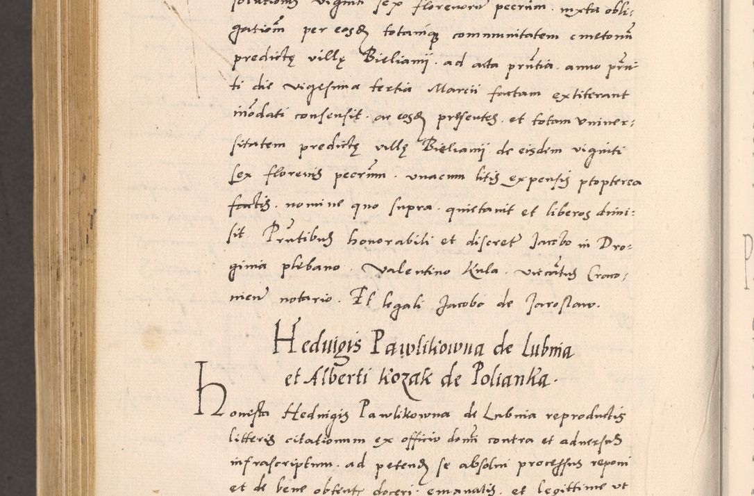 Zdjęcie nr 1050 dla obiektu archiwalnego: Acta actorum, sententiarum diffinitivarum coram reverendo domino Petro Miscowski canonico et in spiritualibus vicario generali Cracoviensi ad annum Domini Mᵐᵘᵐ DXLVIᵗᵘᵐ, cuius indictio est quarta, pontificatus sanctissimi in Christo patris et domini nostri domini Pauli divina providencia pape tercii, a die tercia mensis Novembris, annus duodecimus (sic!) feliciter continuantur