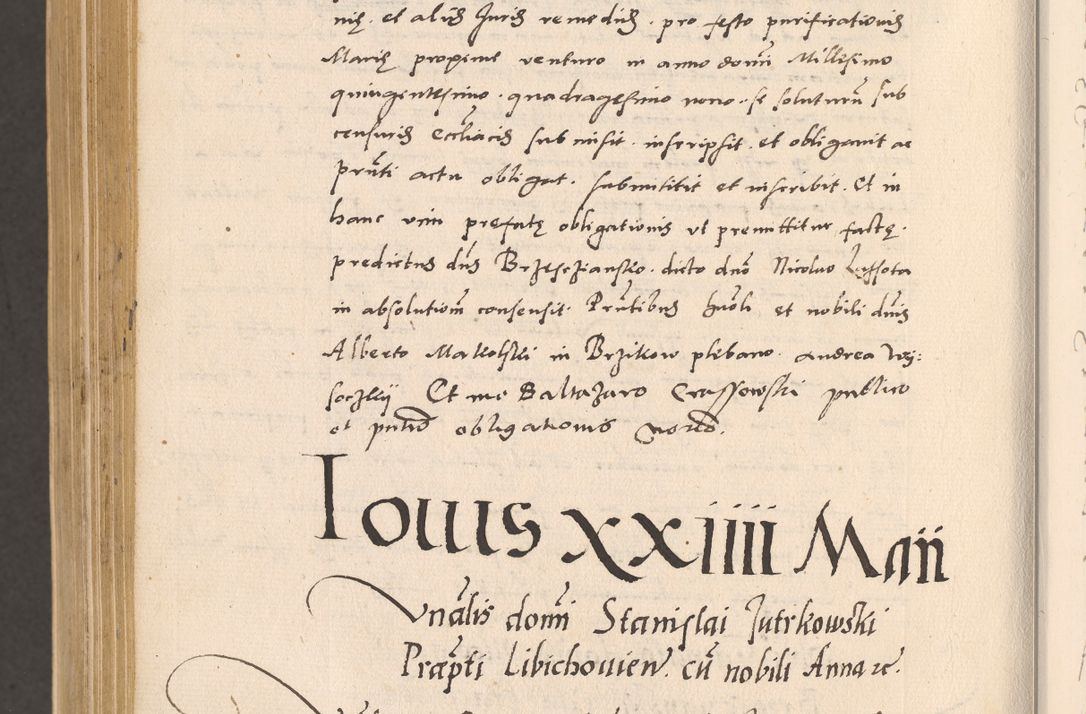 Zdjęcie nr 1048 dla obiektu archiwalnego: Acta actorum, sententiarum diffinitivarum coram reverendo domino Petro Miscowski canonico et in spiritualibus vicario generali Cracoviensi ad annum Domini Mᵐᵘᵐ DXLVIᵗᵘᵐ, cuius indictio est quarta, pontificatus sanctissimi in Christo patris et domini nostri domini Pauli divina providencia pape tercii, a die tercia mensis Novembris, annus duodecimus (sic!) feliciter continuantur