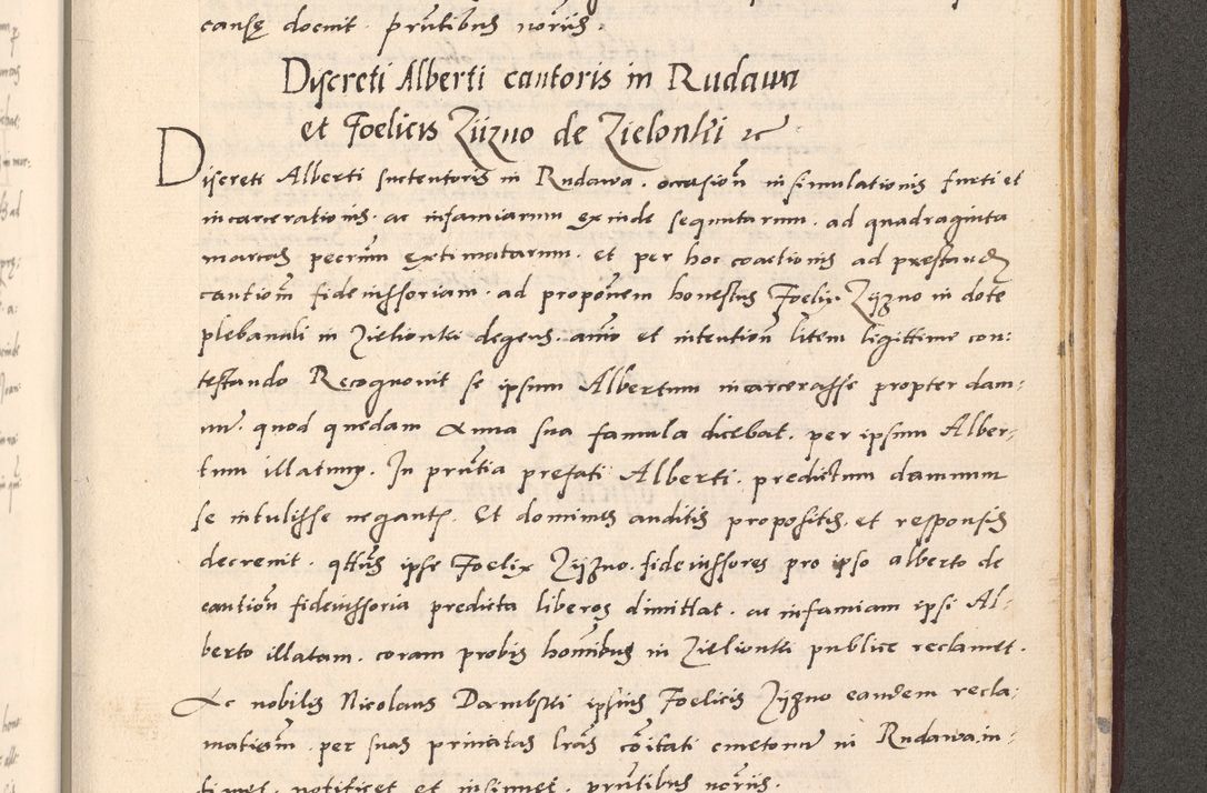 Zdjęcie nr 1039 dla obiektu archiwalnego: Acta actorum, sententiarum diffinitivarum coram reverendo domino Petro Miscowski canonico et in spiritualibus vicario generali Cracoviensi ad annum Domini Mᵐᵘᵐ DXLVIᵗᵘᵐ, cuius indictio est quarta, pontificatus sanctissimi in Christo patris et domini nostri domini Pauli divina providencia pape tercii, a die tercia mensis Novembris, annus duodecimus (sic!) feliciter continuantur