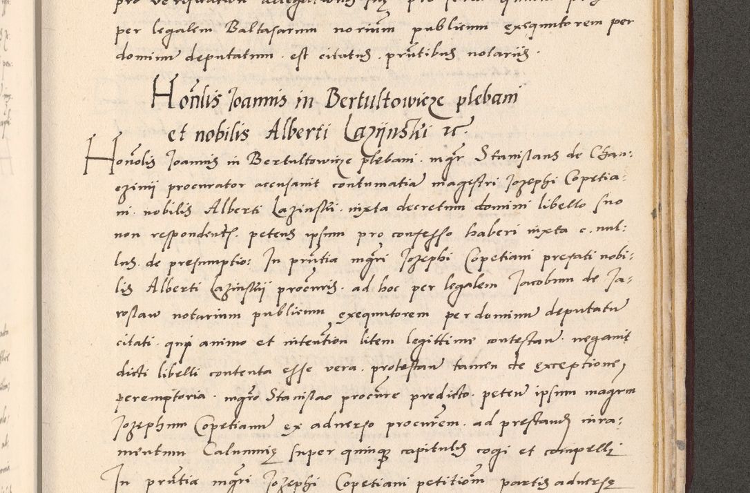 Zdjęcie nr 1037 dla obiektu archiwalnego: Acta actorum, sententiarum diffinitivarum coram reverendo domino Petro Miscowski canonico et in spiritualibus vicario generali Cracoviensi ad annum Domini Mᵐᵘᵐ DXLVIᵗᵘᵐ, cuius indictio est quarta, pontificatus sanctissimi in Christo patris et domini nostri domini Pauli divina providencia pape tercii, a die tercia mensis Novembris, annus duodecimus (sic!) feliciter continuantur