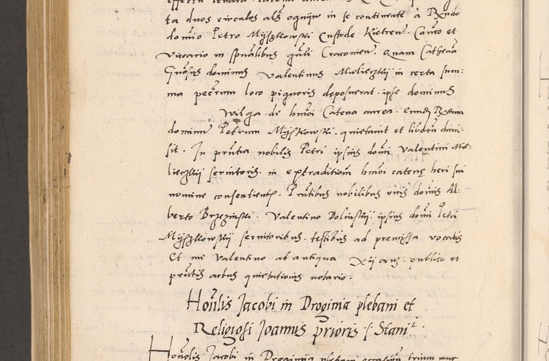 Zdjęcie nr 1034 dla obiektu archiwalnego: Acta actorum, sententiarum diffinitivarum coram reverendo domino Petro Miscowski canonico et in spiritualibus vicario generali Cracoviensi ad annum Domini Mᵐᵘᵐ DXLVIᵗᵘᵐ, cuius indictio est quarta, pontificatus sanctissimi in Christo patris et domini nostri domini Pauli divina providencia pape tercii, a die tercia mensis Novembris, annus duodecimus (sic!) feliciter continuantur