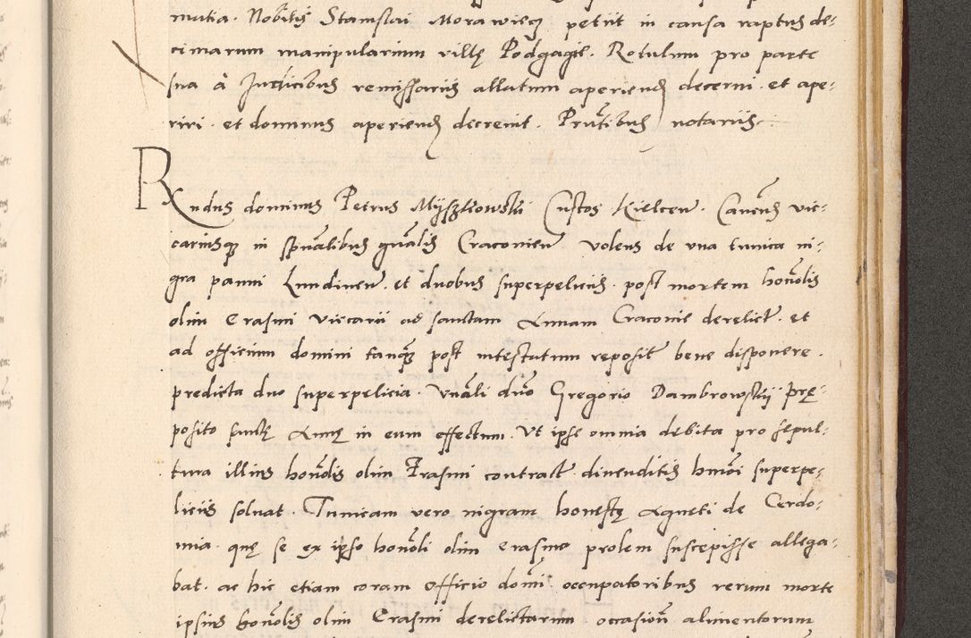 Zdjęcie nr 1031 dla obiektu archiwalnego: Acta actorum, sententiarum diffinitivarum coram reverendo domino Petro Miscowski canonico et in spiritualibus vicario generali Cracoviensi ad annum Domini Mᵐᵘᵐ DXLVIᵗᵘᵐ, cuius indictio est quarta, pontificatus sanctissimi in Christo patris et domini nostri domini Pauli divina providencia pape tercii, a die tercia mensis Novembris, annus duodecimus (sic!) feliciter continuantur