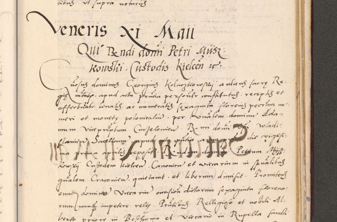 Zdjęcie nr 1027 dla obiektu archiwalnego: Acta actorum, sententiarum diffinitivarum coram reverendo domino Petro Miscowski canonico et in spiritualibus vicario generali Cracoviensi ad annum Domini Mᵐᵘᵐ DXLVIᵗᵘᵐ, cuius indictio est quarta, pontificatus sanctissimi in Christo patris et domini nostri domini Pauli divina providencia pape tercii, a die tercia mensis Novembris, annus duodecimus (sic!) feliciter continuantur