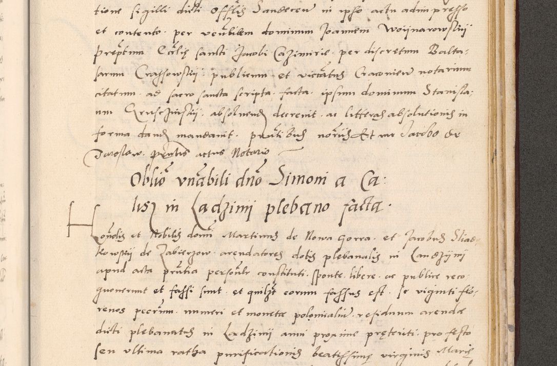 Zdjęcie nr 1025 dla obiektu archiwalnego: Acta actorum, sententiarum diffinitivarum coram reverendo domino Petro Miscowski canonico et in spiritualibus vicario generali Cracoviensi ad annum Domini Mᵐᵘᵐ DXLVIᵗᵘᵐ, cuius indictio est quarta, pontificatus sanctissimi in Christo patris et domini nostri domini Pauli divina providencia pape tercii, a die tercia mensis Novembris, annus duodecimus (sic!) feliciter continuantur