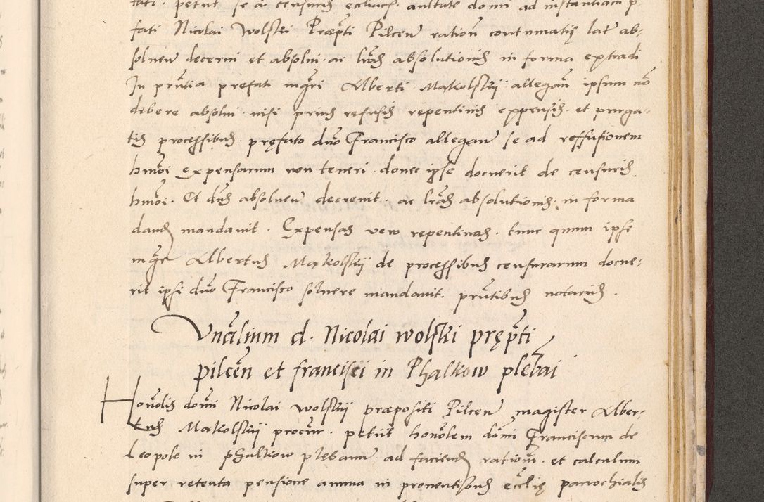 Zdjęcie nr 1023 dla obiektu archiwalnego: Acta actorum, sententiarum diffinitivarum coram reverendo domino Petro Miscowski canonico et in spiritualibus vicario generali Cracoviensi ad annum Domini Mᵐᵘᵐ DXLVIᵗᵘᵐ, cuius indictio est quarta, pontificatus sanctissimi in Christo patris et domini nostri domini Pauli divina providencia pape tercii, a die tercia mensis Novembris, annus duodecimus (sic!) feliciter continuantur