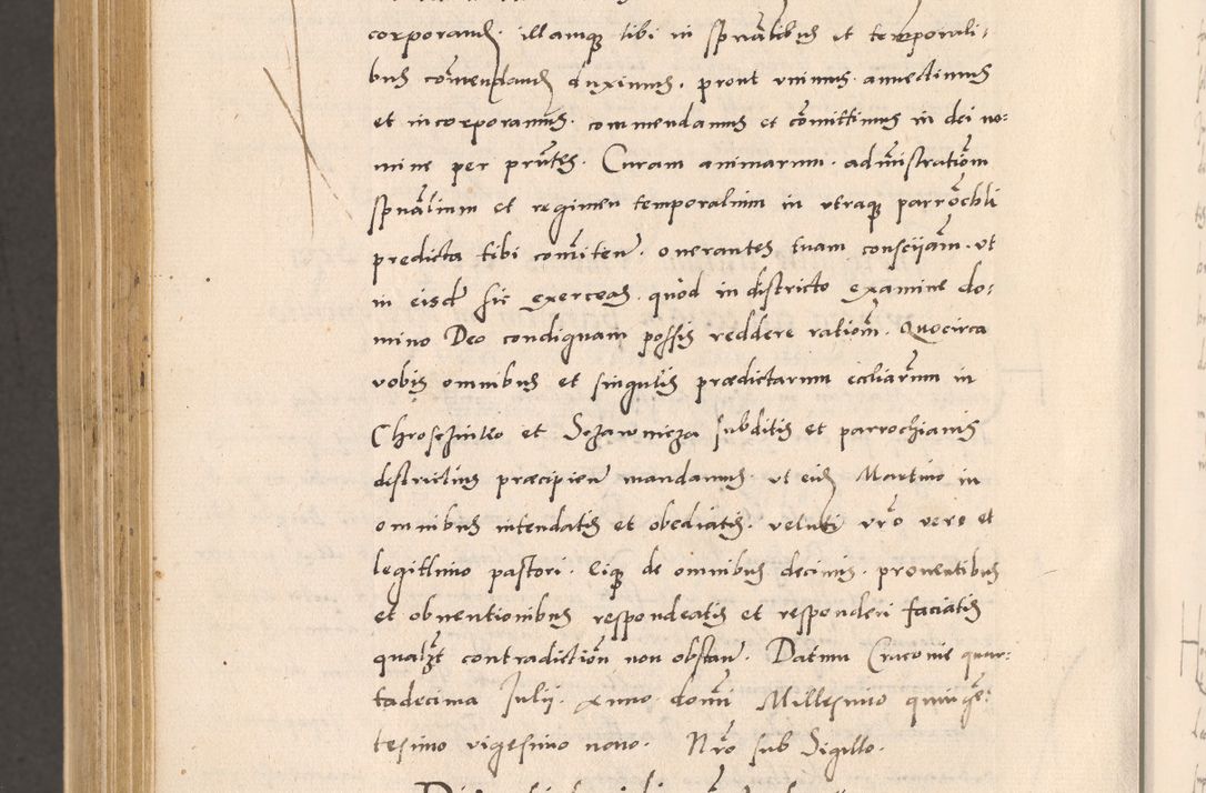 Zdjęcie nr 1022 dla obiektu archiwalnego: Acta actorum, sententiarum diffinitivarum coram reverendo domino Petro Miscowski canonico et in spiritualibus vicario generali Cracoviensi ad annum Domini Mᵐᵘᵐ DXLVIᵗᵘᵐ, cuius indictio est quarta, pontificatus sanctissimi in Christo patris et domini nostri domini Pauli divina providencia pape tercii, a die tercia mensis Novembris, annus duodecimus (sic!) feliciter continuantur