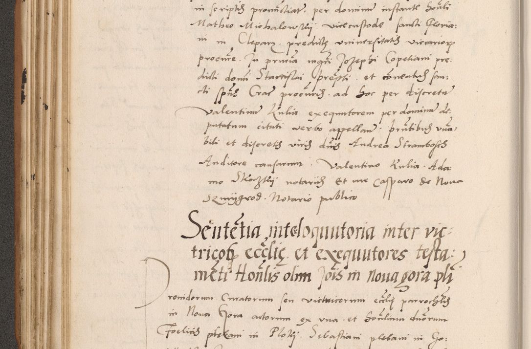 Zdjęcie nr 206 dla obiektu archiwalnego: Acta actorum causarum, sentenciarum tam diffinitivarum quam interlocutoriarum et obligacionum coram reverendo domino Petro Mischkowski custode Kielcensi, canonico vicarioque in spiritualibus generali Cracoviensi ad annum Domini millesimum quingentesimum octavum, cuius indicio est sexta, pontificatus sanctissimi in Christo patris et domini nostri domini Pauli divina providencia pape tercii feliciter moderni, anno coronacionis quarto decimo continuantur