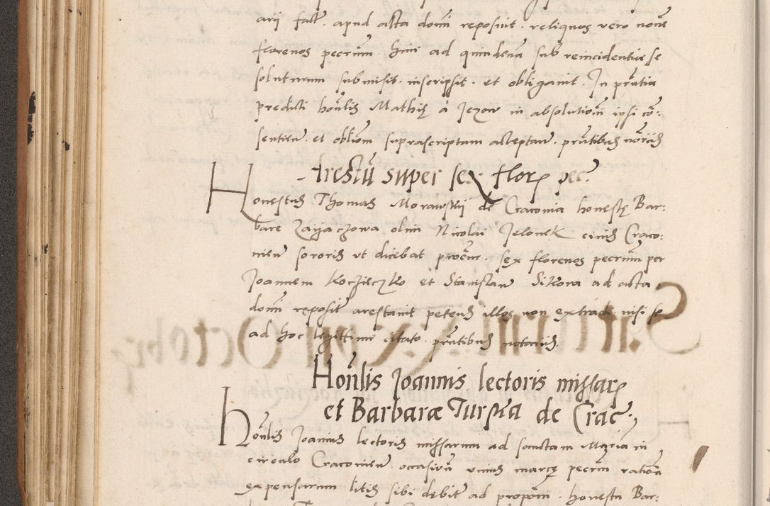 Zdjęcie nr 184 dla obiektu archiwalnego: Acta actorum causarum, sentenciarum tam diffinitivarum quam interlocutoriarum et obligacionum coram reverendo domino Petro Mischkowski custode Kielcensi, canonico vicarioque in spiritualibus generali Cracoviensi ad annum Domini millesimum quingentesimum octavum, cuius indicio est sexta, pontificatus sanctissimi in Christo patris et domini nostri domini Pauli divina providencia pape tercii feliciter moderni, anno coronacionis quarto decimo continuantur