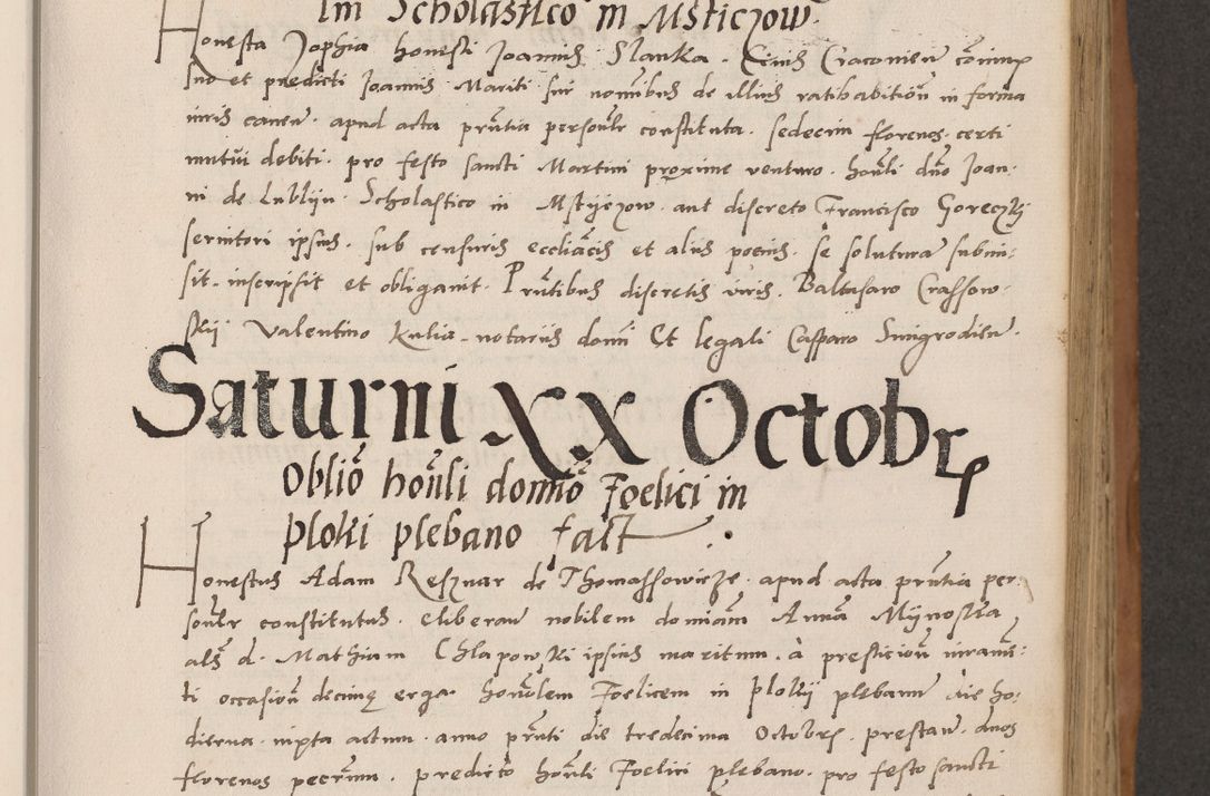 Zdjęcie nr 167 dla obiektu archiwalnego: Acta actorum causarum, sentenciarum tam diffinitivarum quam interlocutoriarum et obligacionum coram reverendo domino Petro Mischkowski custode Kielcensi, canonico vicarioque in spiritualibus generali Cracoviensi ad annum Domini millesimum quingentesimum octavum, cuius indicio est sexta, pontificatus sanctissimi in Christo patris et domini nostri domini Pauli divina providencia pape tercii feliciter moderni, anno coronacionis quarto decimo continuantur