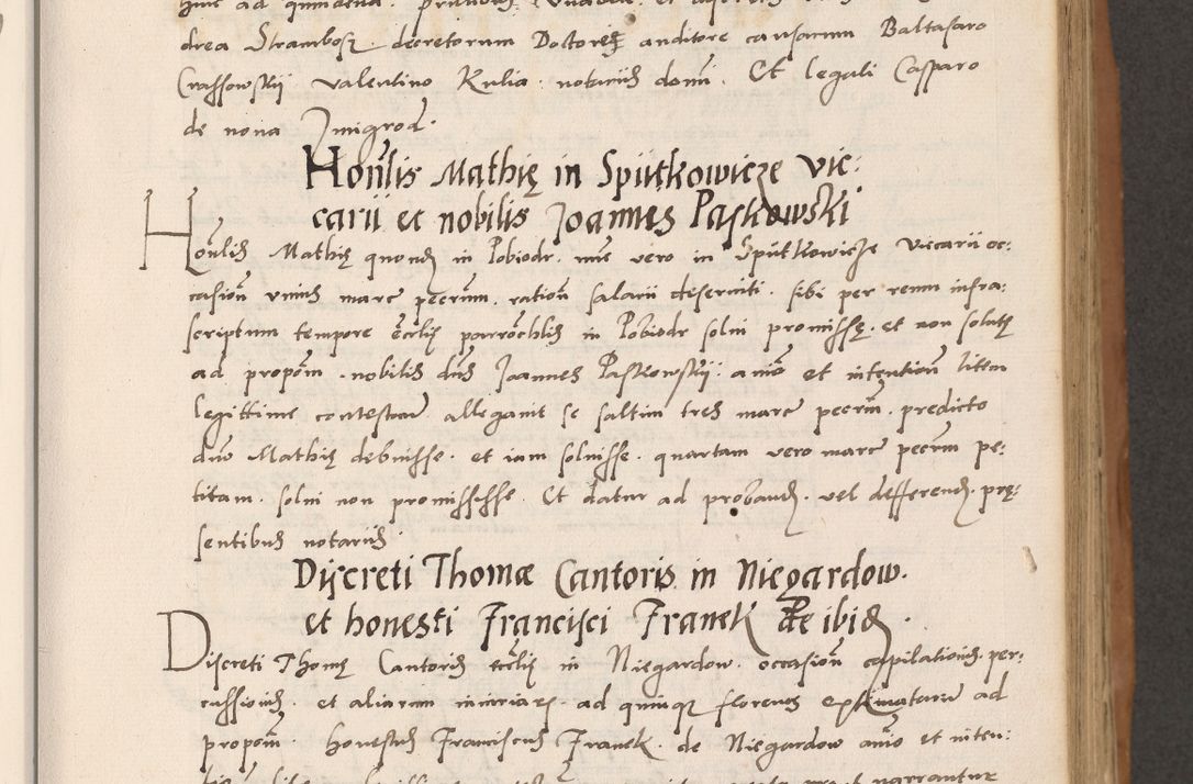 Zdjęcie nr 163 dla obiektu archiwalnego: Acta actorum causarum, sentenciarum tam diffinitivarum quam interlocutoriarum et obligacionum coram reverendo domino Petro Mischkowski custode Kielcensi, canonico vicarioque in spiritualibus generali Cracoviensi ad annum Domini millesimum quingentesimum octavum, cuius indicio est sexta, pontificatus sanctissimi in Christo patris et domini nostri domini Pauli divina providencia pape tercii feliciter moderni, anno coronacionis quarto decimo continuantur
