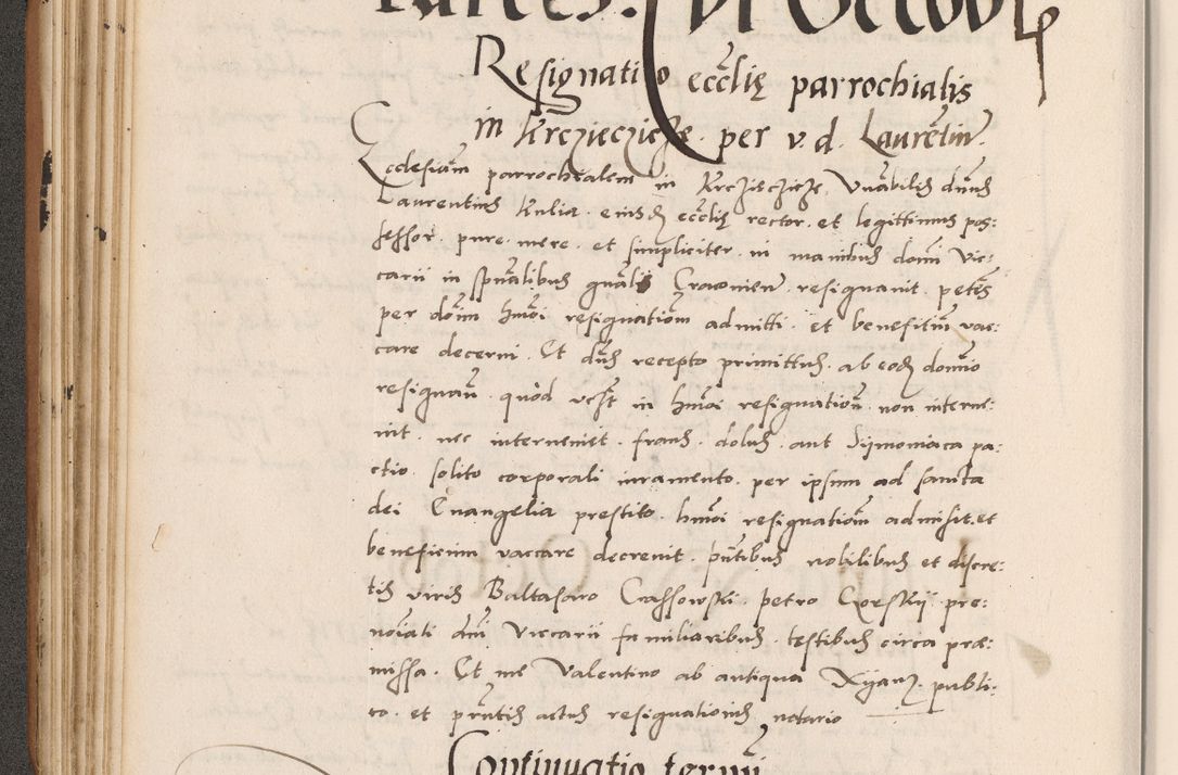 Zdjęcie nr 162 dla obiektu archiwalnego: Acta actorum causarum, sentenciarum tam diffinitivarum quam interlocutoriarum et obligacionum coram reverendo domino Petro Mischkowski custode Kielcensi, canonico vicarioque in spiritualibus generali Cracoviensi ad annum Domini millesimum quingentesimum octavum, cuius indicio est sexta, pontificatus sanctissimi in Christo patris et domini nostri domini Pauli divina providencia pape tercii feliciter moderni, anno coronacionis quarto decimo continuantur