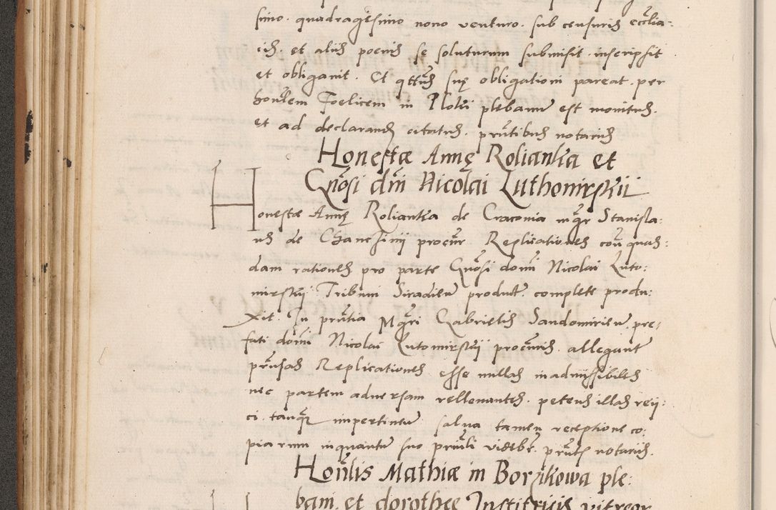 Zdjęcie nr 158 dla obiektu archiwalnego: Acta actorum causarum, sentenciarum tam diffinitivarum quam interlocutoriarum et obligacionum coram reverendo domino Petro Mischkowski custode Kielcensi, canonico vicarioque in spiritualibus generali Cracoviensi ad annum Domini millesimum quingentesimum octavum, cuius indicio est sexta, pontificatus sanctissimi in Christo patris et domini nostri domini Pauli divina providencia pape tercii feliciter moderni, anno coronacionis quarto decimo continuantur
