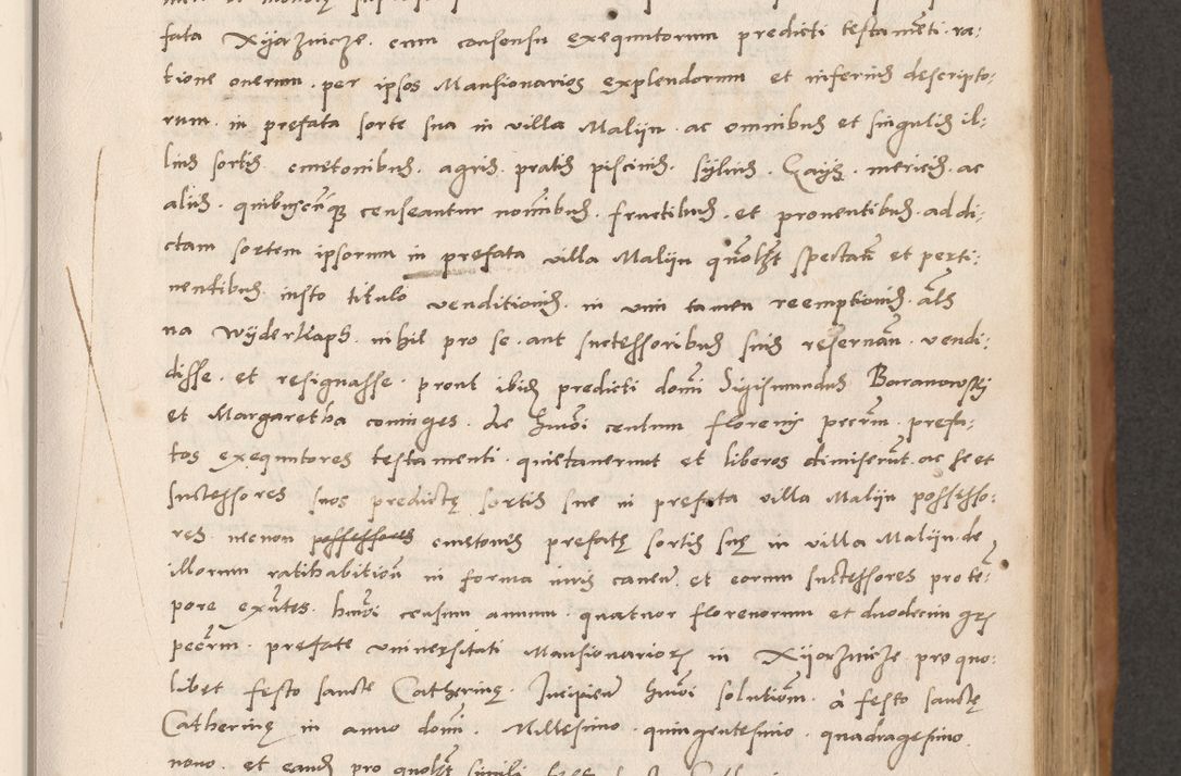 Zdjęcie nr 149 dla obiektu archiwalnego: Acta actorum causarum, sentenciarum tam diffinitivarum quam interlocutoriarum et obligacionum coram reverendo domino Petro Mischkowski custode Kielcensi, canonico vicarioque in spiritualibus generali Cracoviensi ad annum Domini millesimum quingentesimum octavum, cuius indicio est sexta, pontificatus sanctissimi in Christo patris et domini nostri domini Pauli divina providencia pape tercii feliciter moderni, anno coronacionis quarto decimo continuantur