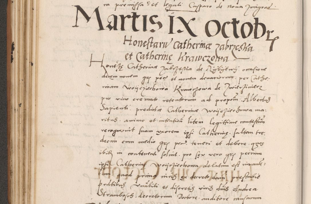 Zdjęcie nr 148 dla obiektu archiwalnego: Acta actorum causarum, sentenciarum tam diffinitivarum quam interlocutoriarum et obligacionum coram reverendo domino Petro Mischkowski custode Kielcensi, canonico vicarioque in spiritualibus generali Cracoviensi ad annum Domini millesimum quingentesimum octavum, cuius indicio est sexta, pontificatus sanctissimi in Christo patris et domini nostri domini Pauli divina providencia pape tercii feliciter moderni, anno coronacionis quarto decimo continuantur