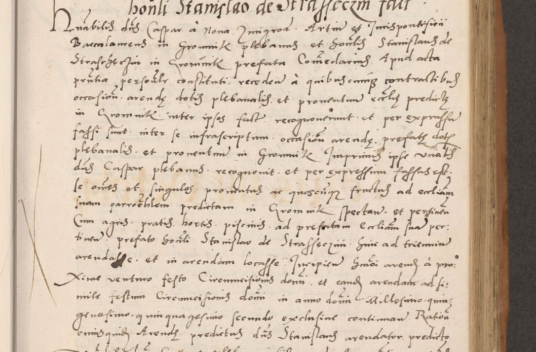 Zdjęcie nr 141 dla obiektu archiwalnego: Acta actorum causarum, sentenciarum tam diffinitivarum quam interlocutoriarum et obligacionum coram reverendo domino Petro Mischkowski custode Kielcensi, canonico vicarioque in spiritualibus generali Cracoviensi ad annum Domini millesimum quingentesimum octavum, cuius indicio est sexta, pontificatus sanctissimi in Christo patris et domini nostri domini Pauli divina providencia pape tercii feliciter moderni, anno coronacionis quarto decimo continuantur