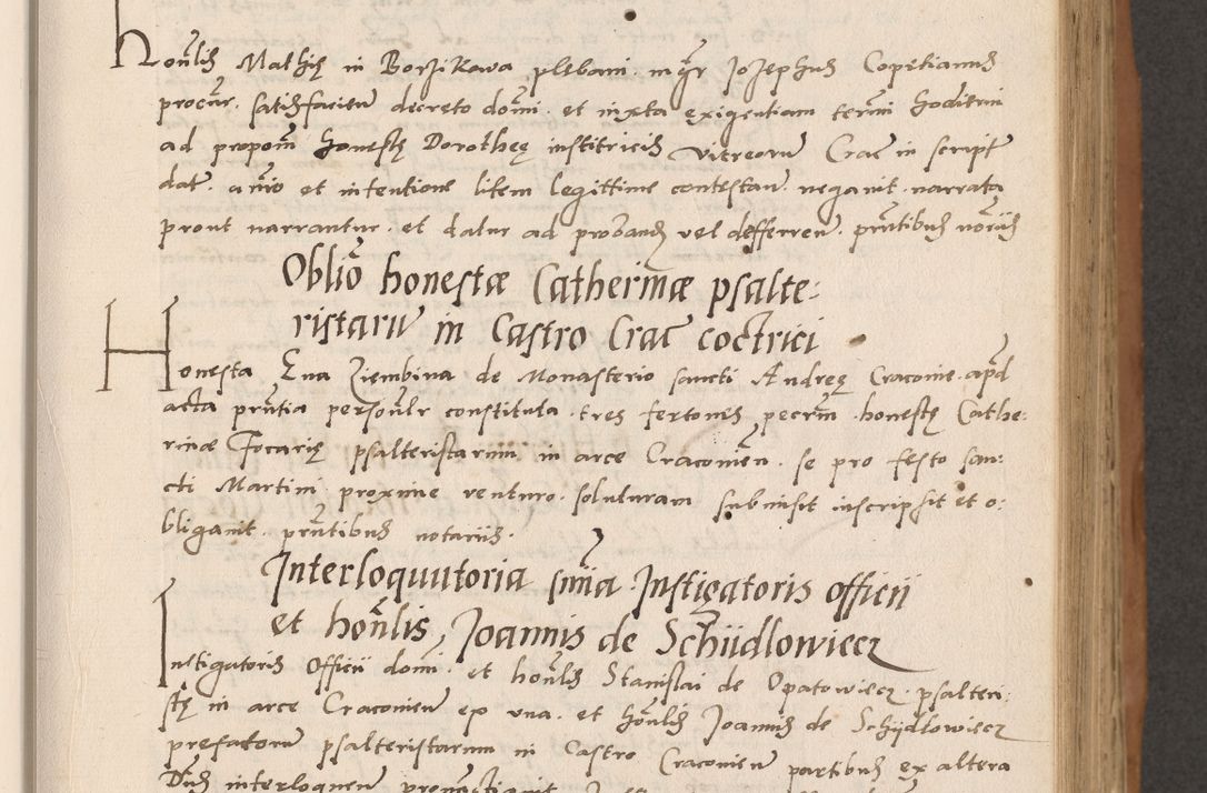 Zdjęcie nr 137 dla obiektu archiwalnego: Acta actorum causarum, sentenciarum tam diffinitivarum quam interlocutoriarum et obligacionum coram reverendo domino Petro Mischkowski custode Kielcensi, canonico vicarioque in spiritualibus generali Cracoviensi ad annum Domini millesimum quingentesimum octavum, cuius indicio est sexta, pontificatus sanctissimi in Christo patris et domini nostri domini Pauli divina providencia pape tercii feliciter moderni, anno coronacionis quarto decimo continuantur