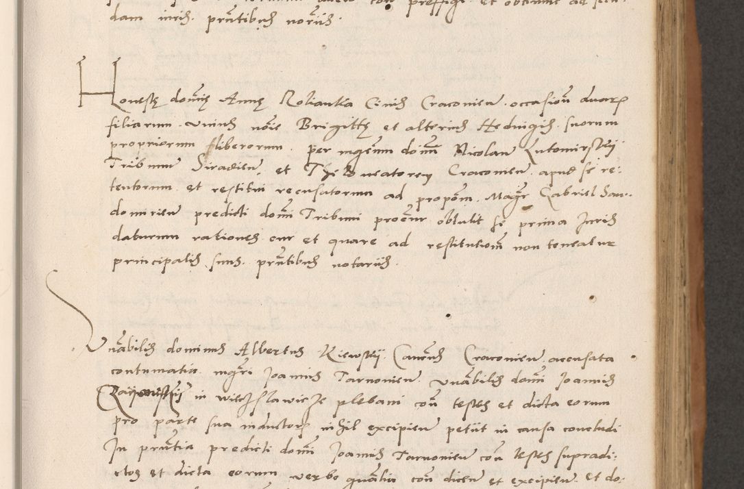 Zdjęcie nr 135 dla obiektu archiwalnego: Acta actorum causarum, sentenciarum tam diffinitivarum quam interlocutoriarum et obligacionum coram reverendo domino Petro Mischkowski custode Kielcensi, canonico vicarioque in spiritualibus generali Cracoviensi ad annum Domini millesimum quingentesimum octavum, cuius indicio est sexta, pontificatus sanctissimi in Christo patris et domini nostri domini Pauli divina providencia pape tercii feliciter moderni, anno coronacionis quarto decimo continuantur