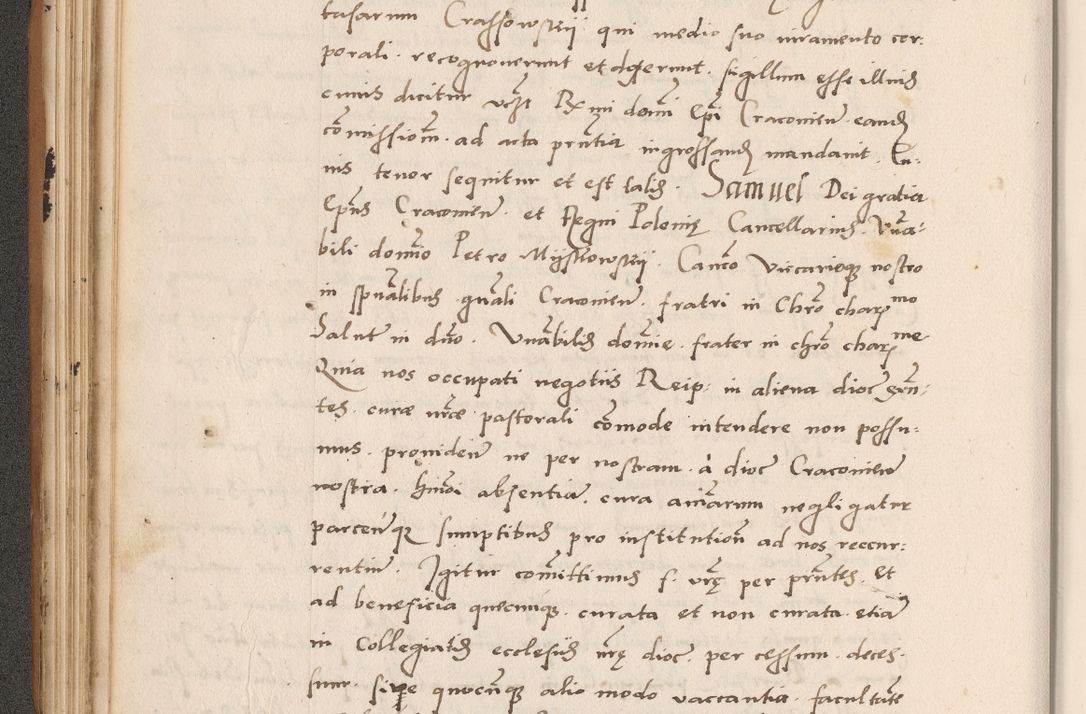 Zdjęcie nr 128 dla obiektu archiwalnego: Acta actorum causarum, sentenciarum tam diffinitivarum quam interlocutoriarum et obligacionum coram reverendo domino Petro Mischkowski custode Kielcensi, canonico vicarioque in spiritualibus generali Cracoviensi ad annum Domini millesimum quingentesimum octavum, cuius indicio est sexta, pontificatus sanctissimi in Christo patris et domini nostri domini Pauli divina providencia pape tercii feliciter moderni, anno coronacionis quarto decimo continuantur