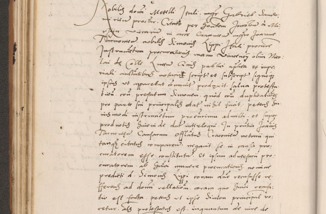 Zdjęcie nr 134 dla obiektu archiwalnego: Acta actorum causarum, sentenciarum tam diffinitivarum quam interlocutoriarum et obligacionum coram reverendo domino Petro Mischkowski custode Kielcensi, canonico vicarioque in spiritualibus generali Cracoviensi ad annum Domini millesimum quingentesimum octavum, cuius indicio est sexta, pontificatus sanctissimi in Christo patris et domini nostri domini Pauli divina providencia pape tercii feliciter moderni, anno coronacionis quarto decimo continuantur