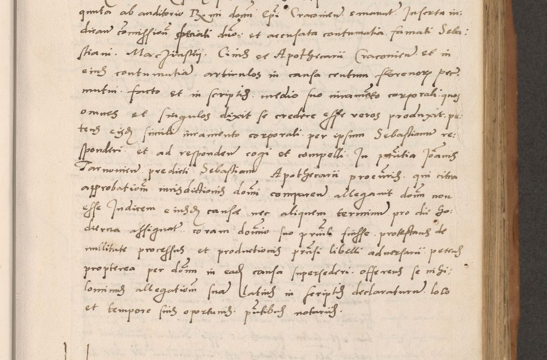 Zdjęcie nr 133 dla obiektu archiwalnego: Acta actorum causarum, sentenciarum tam diffinitivarum quam interlocutoriarum et obligacionum coram reverendo domino Petro Mischkowski custode Kielcensi, canonico vicarioque in spiritualibus generali Cracoviensi ad annum Domini millesimum quingentesimum octavum, cuius indicio est sexta, pontificatus sanctissimi in Christo patris et domini nostri domini Pauli divina providencia pape tercii feliciter moderni, anno coronacionis quarto decimo continuantur