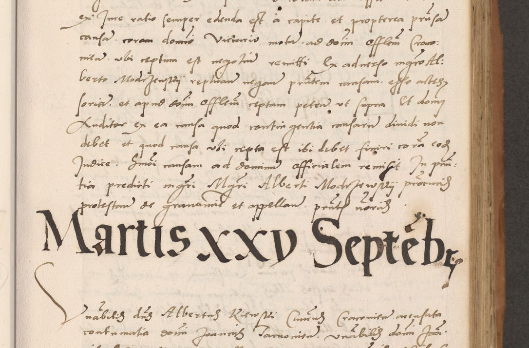 Zdjęcie nr 123 dla obiektu archiwalnego: Acta actorum causarum, sentenciarum tam diffinitivarum quam interlocutoriarum et obligacionum coram reverendo domino Petro Mischkowski custode Kielcensi, canonico vicarioque in spiritualibus generali Cracoviensi ad annum Domini millesimum quingentesimum octavum, cuius indicio est sexta, pontificatus sanctissimi in Christo patris et domini nostri domini Pauli divina providencia pape tercii feliciter moderni, anno coronacionis quarto decimo continuantur