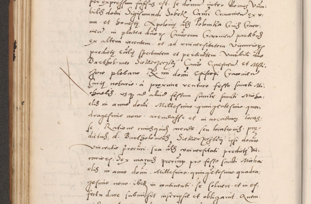 Zdjęcie nr 114 dla obiektu archiwalnego: Acta actorum causarum, sentenciarum tam diffinitivarum quam interlocutoriarum et obligacionum coram reverendo domino Petro Mischkowski custode Kielcensi, canonico vicarioque in spiritualibus generali Cracoviensi ad annum Domini millesimum quingentesimum octavum, cuius indicio est sexta, pontificatus sanctissimi in Christo patris et domini nostri domini Pauli divina providencia pape tercii feliciter moderni, anno coronacionis quarto decimo continuantur