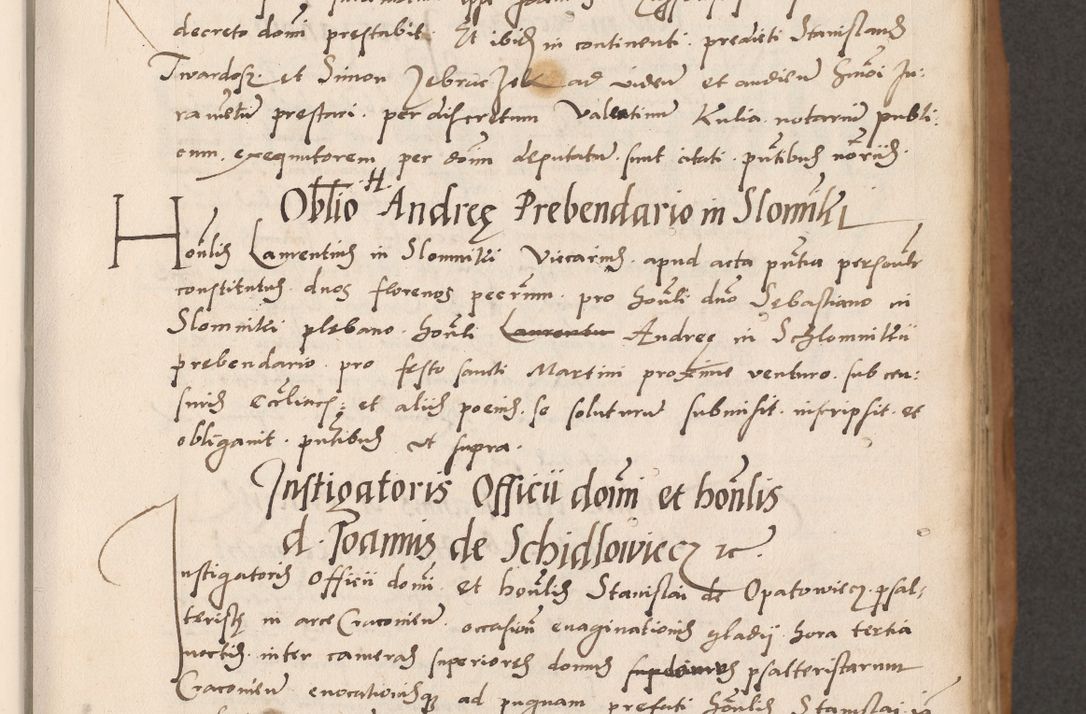 Zdjęcie nr 109 dla obiektu archiwalnego: Acta actorum causarum, sentenciarum tam diffinitivarum quam interlocutoriarum et obligacionum coram reverendo domino Petro Mischkowski custode Kielcensi, canonico vicarioque in spiritualibus generali Cracoviensi ad annum Domini millesimum quingentesimum octavum, cuius indicio est sexta, pontificatus sanctissimi in Christo patris et domini nostri domini Pauli divina providencia pape tercii feliciter moderni, anno coronacionis quarto decimo continuantur