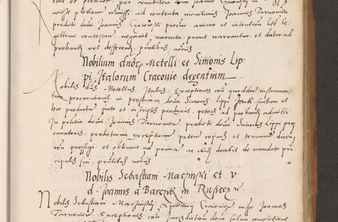 Zdjęcie nr 103 dla obiektu archiwalnego: Acta actorum causarum, sentenciarum tam diffinitivarum quam interlocutoriarum et obligacionum coram reverendo domino Petro Mischkowski custode Kielcensi, canonico vicarioque in spiritualibus generali Cracoviensi ad annum Domini millesimum quingentesimum octavum, cuius indicio est sexta, pontificatus sanctissimi in Christo patris et domini nostri domini Pauli divina providencia pape tercii feliciter moderni, anno coronacionis quarto decimo continuantur