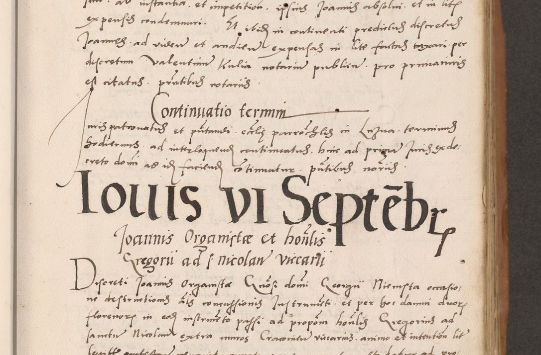 Zdjęcie nr 101 dla obiektu archiwalnego: Acta actorum causarum, sentenciarum tam diffinitivarum quam interlocutoriarum et obligacionum coram reverendo domino Petro Mischkowski custode Kielcensi, canonico vicarioque in spiritualibus generali Cracoviensi ad annum Domini millesimum quingentesimum octavum, cuius indicio est sexta, pontificatus sanctissimi in Christo patris et domini nostri domini Pauli divina providencia pape tercii feliciter moderni, anno coronacionis quarto decimo continuantur