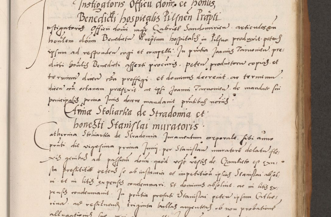 Zdjęcie nr 99 dla obiektu archiwalnego: Acta actorum causarum, sentenciarum tam diffinitivarum quam interlocutoriarum et obligacionum coram reverendo domino Petro Mischkowski custode Kielcensi, canonico vicarioque in spiritualibus generali Cracoviensi ad annum Domini millesimum quingentesimum octavum, cuius indicio est sexta, pontificatus sanctissimi in Christo patris et domini nostri domini Pauli divina providencia pape tercii feliciter moderni, anno coronacionis quarto decimo continuantur