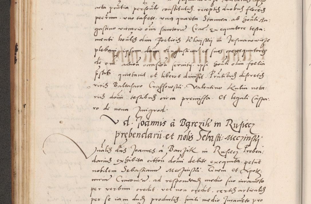 Zdjęcie nr 98 dla obiektu archiwalnego: Acta actorum causarum, sentenciarum tam diffinitivarum quam interlocutoriarum et obligacionum coram reverendo domino Petro Mischkowski custode Kielcensi, canonico vicarioque in spiritualibus generali Cracoviensi ad annum Domini millesimum quingentesimum octavum, cuius indicio est sexta, pontificatus sanctissimi in Christo patris et domini nostri domini Pauli divina providencia pape tercii feliciter moderni, anno coronacionis quarto decimo continuantur