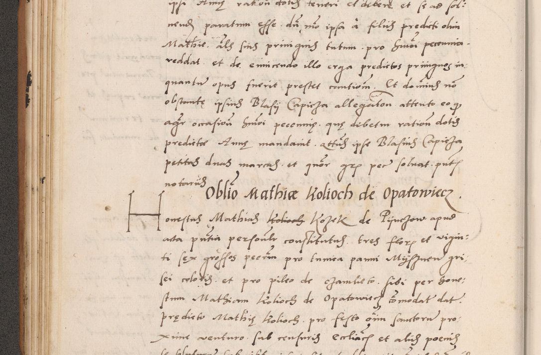 Zdjęcie nr 100 dla obiektu archiwalnego: Acta actorum causarum, sentenciarum tam diffinitivarum quam interlocutoriarum et obligacionum coram reverendo domino Petro Mischkowski custode Kielcensi, canonico vicarioque in spiritualibus generali Cracoviensi ad annum Domini millesimum quingentesimum octavum, cuius indicio est sexta, pontificatus sanctissimi in Christo patris et domini nostri domini Pauli divina providencia pape tercii feliciter moderni, anno coronacionis quarto decimo continuantur