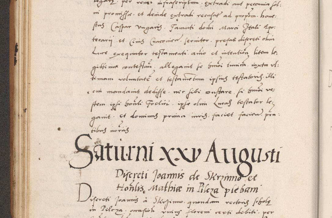 Zdjęcie nr 80 dla obiektu archiwalnego: Acta actorum causarum, sentenciarum tam diffinitivarum quam interlocutoriarum et obligacionum coram reverendo domino Petro Mischkowski custode Kielcensi, canonico vicarioque in spiritualibus generali Cracoviensi ad annum Domini millesimum quingentesimum octavum, cuius indicio est sexta, pontificatus sanctissimi in Christo patris et domini nostri domini Pauli divina providencia pape tercii feliciter moderni, anno coronacionis quarto decimo continuantur