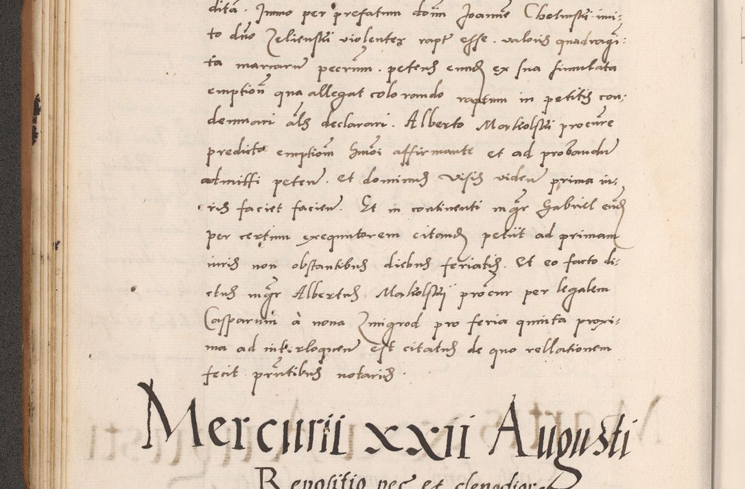 Zdjęcie nr 78 dla obiektu archiwalnego: Acta actorum causarum, sentenciarum tam diffinitivarum quam interlocutoriarum et obligacionum coram reverendo domino Petro Mischkowski custode Kielcensi, canonico vicarioque in spiritualibus generali Cracoviensi ad annum Domini millesimum quingentesimum octavum, cuius indicio est sexta, pontificatus sanctissimi in Christo patris et domini nostri domini Pauli divina providencia pape tercii feliciter moderni, anno coronacionis quarto decimo continuantur