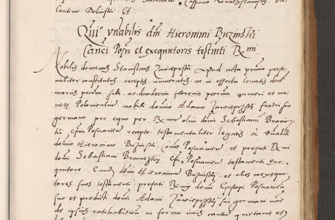 Zdjęcie nr 59 dla obiektu archiwalnego: Acta actorum causarum, sentenciarum tam diffinitivarum quam interlocutoriarum et obligacionum coram reverendo domino Petro Mischkowski custode Kielcensi, canonico vicarioque in spiritualibus generali Cracoviensi ad annum Domini millesimum quingentesimum octavum, cuius indicio est sexta, pontificatus sanctissimi in Christo patris et domini nostri domini Pauli divina providencia pape tercii feliciter moderni, anno coronacionis quarto decimo continuantur
