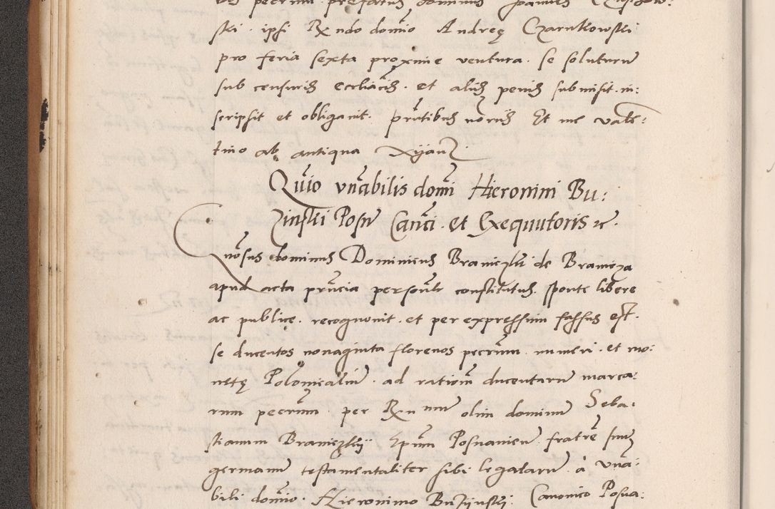 Zdjęcie nr 58 dla obiektu archiwalnego: Acta actorum causarum, sentenciarum tam diffinitivarum quam interlocutoriarum et obligacionum coram reverendo domino Petro Mischkowski custode Kielcensi, canonico vicarioque in spiritualibus generali Cracoviensi ad annum Domini millesimum quingentesimum octavum, cuius indicio est sexta, pontificatus sanctissimi in Christo patris et domini nostri domini Pauli divina providencia pape tercii feliciter moderni, anno coronacionis quarto decimo continuantur