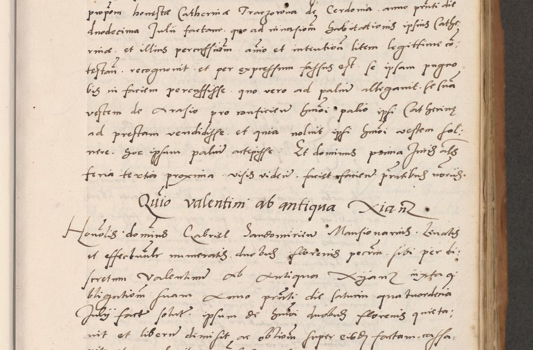 Zdjęcie nr 57 dla obiektu archiwalnego: Acta actorum causarum, sentenciarum tam diffinitivarum quam interlocutoriarum et obligacionum coram reverendo domino Petro Mischkowski custode Kielcensi, canonico vicarioque in spiritualibus generali Cracoviensi ad annum Domini millesimum quingentesimum octavum, cuius indicio est sexta, pontificatus sanctissimi in Christo patris et domini nostri domini Pauli divina providencia pape tercii feliciter moderni, anno coronacionis quarto decimo continuantur