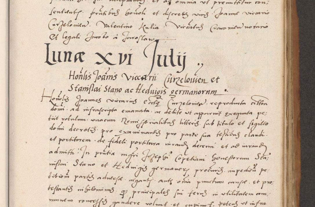 Zdjęcie nr 51 dla obiektu archiwalnego: Acta actorum causarum, sentenciarum tam diffinitivarum quam interlocutoriarum et obligacionum coram reverendo domino Petro Mischkowski custode Kielcensi, canonico vicarioque in spiritualibus generali Cracoviensi ad annum Domini millesimum quingentesimum octavum, cuius indicio est sexta, pontificatus sanctissimi in Christo patris et domini nostri domini Pauli divina providencia pape tercii feliciter moderni, anno coronacionis quarto decimo continuantur