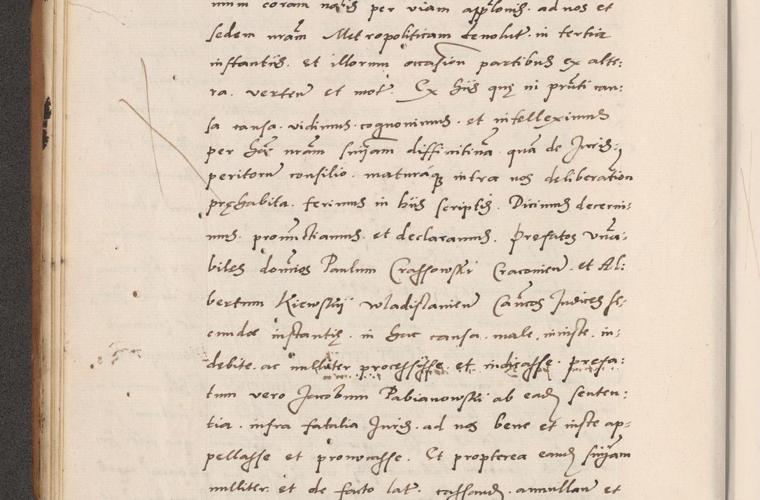 Zdjęcie nr 46 dla obiektu archiwalnego: Acta actorum causarum, sentenciarum tam diffinitivarum quam interlocutoriarum et obligacionum coram reverendo domino Petro Mischkowski custode Kielcensi, canonico vicarioque in spiritualibus generali Cracoviensi ad annum Domini millesimum quingentesimum octavum, cuius indicio est sexta, pontificatus sanctissimi in Christo patris et domini nostri domini Pauli divina providencia pape tercii feliciter moderni, anno coronacionis quarto decimo continuantur