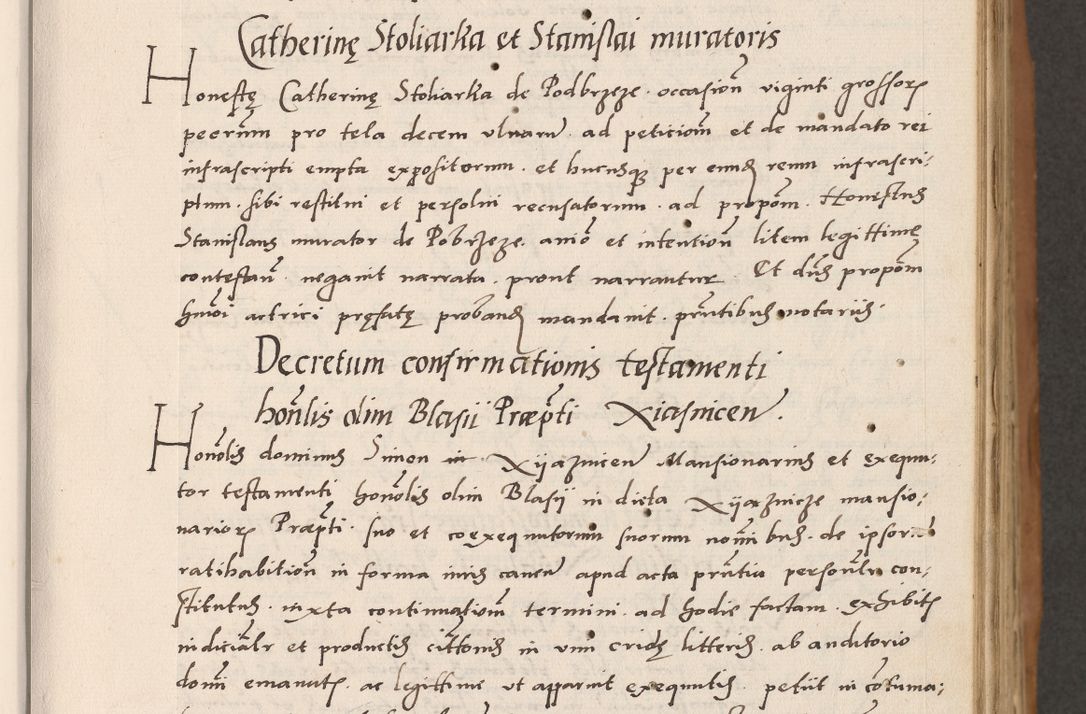 Zdjęcie nr 37 dla obiektu archiwalnego: Acta actorum causarum, sentenciarum tam diffinitivarum quam interlocutoriarum et obligacionum coram reverendo domino Petro Mischkowski custode Kielcensi, canonico vicarioque in spiritualibus generali Cracoviensi ad annum Domini millesimum quingentesimum octavum, cuius indicio est sexta, pontificatus sanctissimi in Christo patris et domini nostri domini Pauli divina providencia pape tercii feliciter moderni, anno coronacionis quarto decimo continuantur