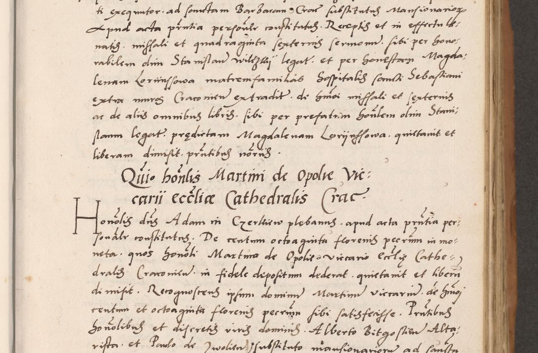 Zdjęcie nr 31 dla obiektu archiwalnego: Acta actorum causarum, sentenciarum tam diffinitivarum quam interlocutoriarum et obligacionum coram reverendo domino Petro Mischkowski custode Kielcensi, canonico vicarioque in spiritualibus generali Cracoviensi ad annum Domini millesimum quingentesimum octavum, cuius indicio est sexta, pontificatus sanctissimi in Christo patris et domini nostri domini Pauli divina providencia pape tercii feliciter moderni, anno coronacionis quarto decimo continuantur
