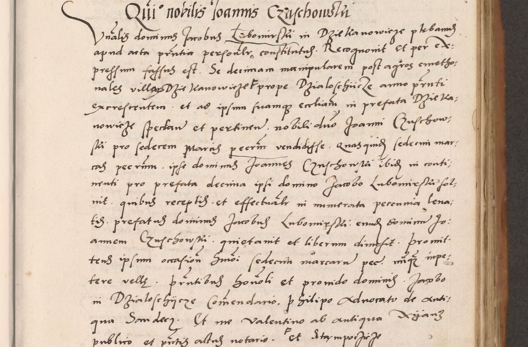Zdjęcie nr 29 dla obiektu archiwalnego: Acta actorum causarum, sentenciarum tam diffinitivarum quam interlocutoriarum et obligacionum coram reverendo domino Petro Mischkowski custode Kielcensi, canonico vicarioque in spiritualibus generali Cracoviensi ad annum Domini millesimum quingentesimum octavum, cuius indicio est sexta, pontificatus sanctissimi in Christo patris et domini nostri domini Pauli divina providencia pape tercii feliciter moderni, anno coronacionis quarto decimo continuantur