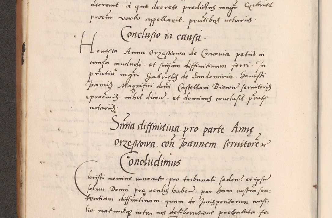 Zdjęcie nr 24 dla obiektu archiwalnego: Acta actorum causarum, sentenciarum tam diffinitivarum quam interlocutoriarum et obligacionum coram reverendo domino Petro Mischkowski custode Kielcensi, canonico vicarioque in spiritualibus generali Cracoviensi ad annum Domini millesimum quingentesimum octavum, cuius indicio est sexta, pontificatus sanctissimi in Christo patris et domini nostri domini Pauli divina providencia pape tercii feliciter moderni, anno coronacionis quarto decimo continuantur