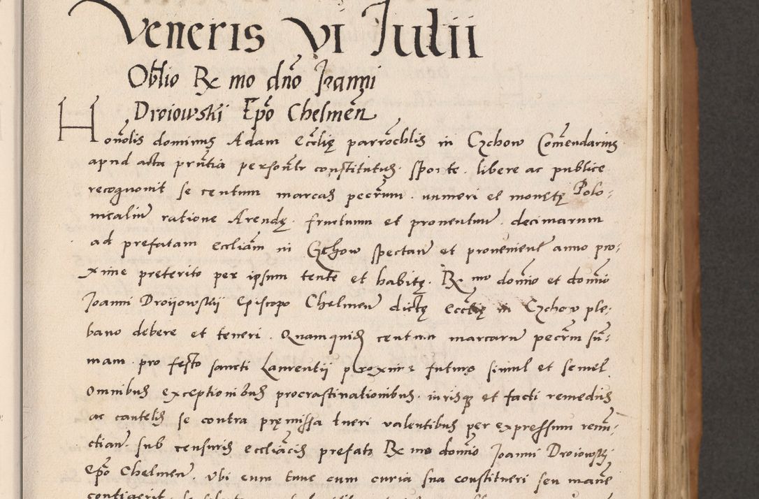 Zdjęcie nr 17 dla obiektu archiwalnego: Acta actorum causarum, sentenciarum tam diffinitivarum quam interlocutoriarum et obligacionum coram reverendo domino Petro Mischkowski custode Kielcensi, canonico vicarioque in spiritualibus generali Cracoviensi ad annum Domini millesimum quingentesimum octavum, cuius indicio est sexta, pontificatus sanctissimi in Christo patris et domini nostri domini Pauli divina providencia pape tercii feliciter moderni, anno coronacionis quarto decimo continuantur