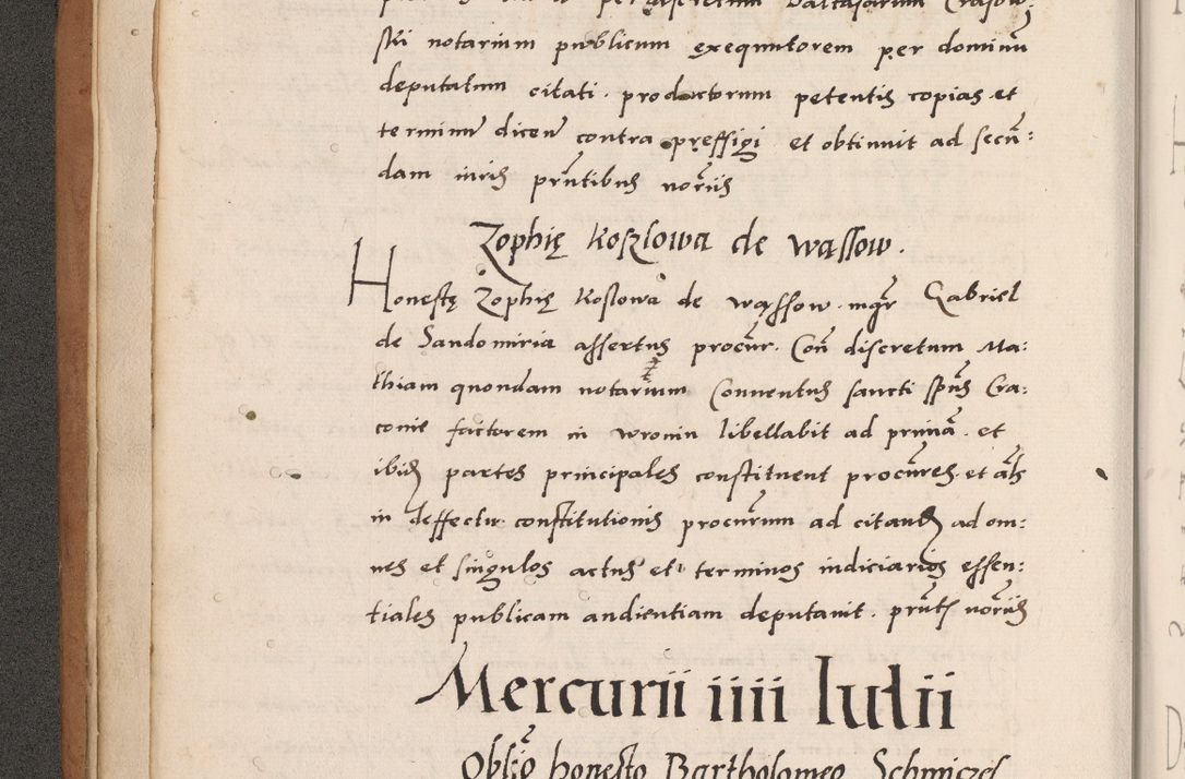 Zdjęcie nr 14 dla obiektu archiwalnego: Acta actorum causarum, sentenciarum tam diffinitivarum quam interlocutoriarum et obligacionum coram reverendo domino Petro Mischkowski custode Kielcensi, canonico vicarioque in spiritualibus generali Cracoviensi ad annum Domini millesimum quingentesimum octavum, cuius indicio est sexta, pontificatus sanctissimi in Christo patris et domini nostri domini Pauli divina providencia pape tercii feliciter moderni, anno coronacionis quarto decimo continuantur