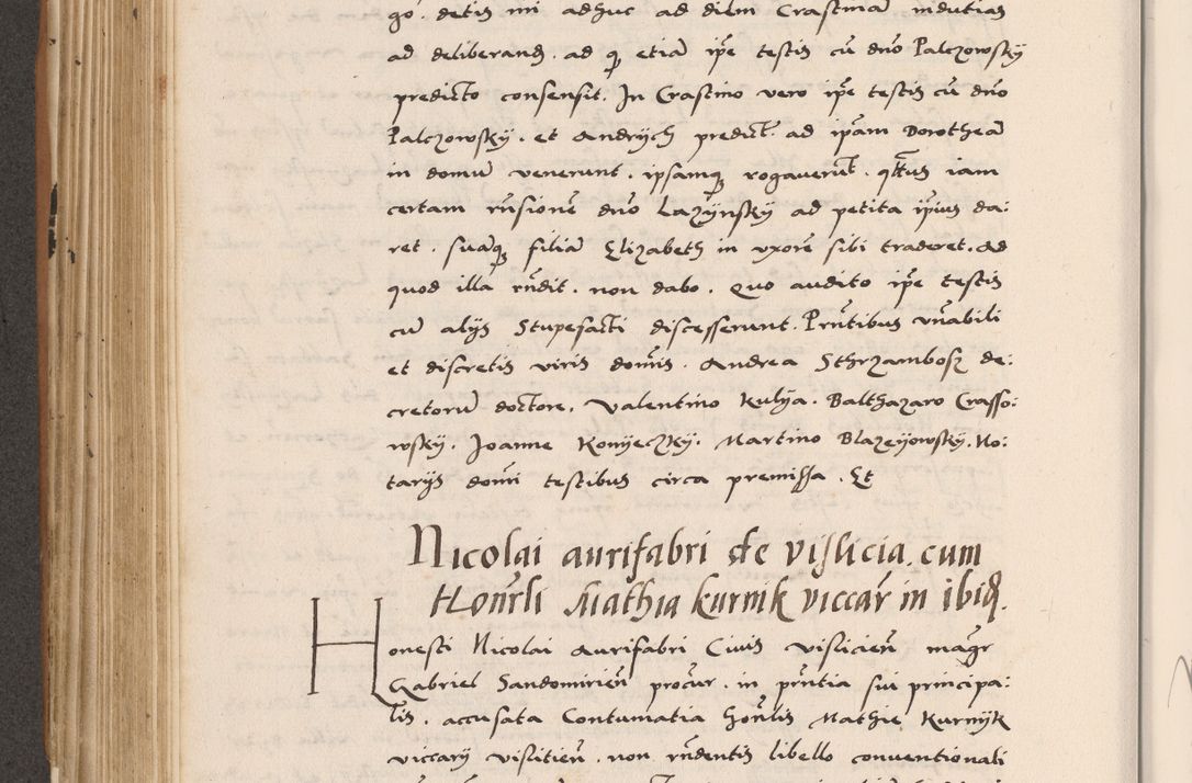 Zdjęcie nr 406 dla obiektu archiwalnego: Acta actorum causarum, sentenciarum tam diffinitivarum quam interlocutoriarum et obligacionum coram reverendo domino Petro Mischkowski custode Kielcensi, canonico vicarioque in spiritualibus generali Cracoviensi ad annum Domini millesimum quingentesimum octavum, cuius indicio est sexta, pontificatus sanctissimi in Christo patris et domini nostri domini Pauli divina providencia pape tercii feliciter moderni, anno coronacionis quarto decimo continuantur