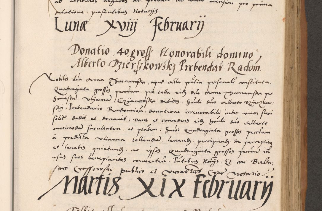 Zdjęcie nr 403 dla obiektu archiwalnego: Acta actorum causarum, sentenciarum tam diffinitivarum quam interlocutoriarum et obligacionum coram reverendo domino Petro Mischkowski custode Kielcensi, canonico vicarioque in spiritualibus generali Cracoviensi ad annum Domini millesimum quingentesimum octavum, cuius indicio est sexta, pontificatus sanctissimi in Christo patris et domini nostri domini Pauli divina providencia pape tercii feliciter moderni, anno coronacionis quarto decimo continuantur